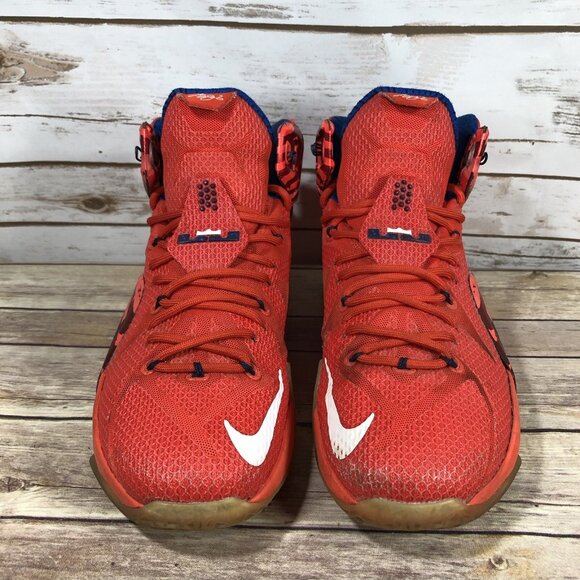 Nike LeBron James XII 12 Independence Day Shoes Mens Size 11 684593-616 Red - Picture 4 of 12